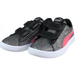 Puma Smash V2 Glitz Glam PS Παιδικά Sneakers Ασημί 367378-10