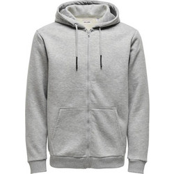 Only & Sons Ανδρική Ζακέτα με Κουκούλα Γκρι 22018684-GREY