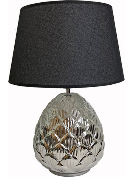 Art et Lumiere 10487 Πορτατίφ Μαύρο Ασημί Φ40xΥ56cm