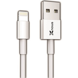 Καλώδιο Φόρτισης/Δεδομένων Xnous US11 USB σε Ligtning 1μ 3.4A (λευκό)