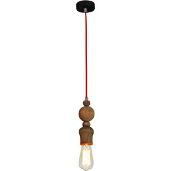Home Lighting Melody 77-2722 Κρεμαστό Φωτιστικό Οροφής Μονόφωτο E27 Κόκκινο HL-026R-1