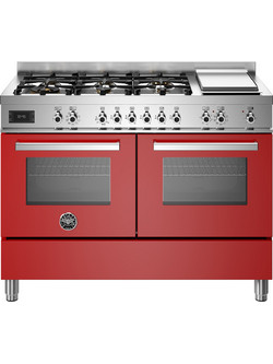 Bertazzoni PRO126G2EROT Κουζίνα Ηλεκτρική 58lt με Εστίες Αερίου 119.5cm