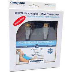 Grundig Καλώδιο HDMI 1.4 HDMI Male to HDMI Male 3m Black