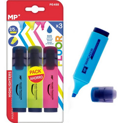 MP μαρκαδόρος υπογράμμισης πάχος μύτης 2-5mm, 3 χρώματα - (PE488)