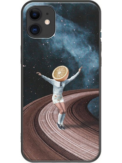 Θήκη Jumping Oranges In My Head iPhone 11 Black TPU (Μαύρη Σιλικόνη)