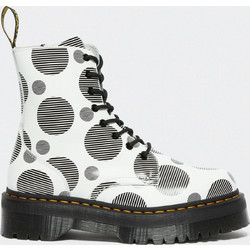 Dr. Martens Γυναικεία Αρβυλάκια Δερμάτινα Μαύρα Λευκά με Χοντρό Χαμηλό Τακούνι 26882101