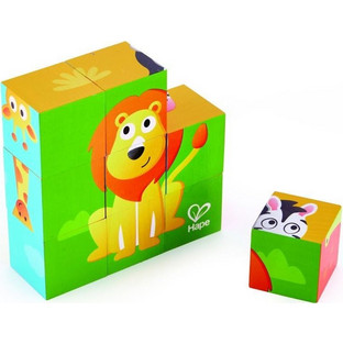 Παιδικό Puzzle Hape Κύβοι Ζωάκια Ζούγκλας 9 Κομμάτια