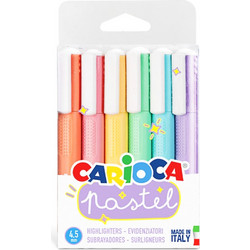 Carioca Μαρκαδόροι Υπογράμμισης pastel 4.5mm 6τμχ