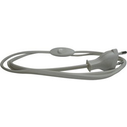 Arditi Καλώδιο Φωτιστικών 2X0,75mm Λευκό 1,5m Με Διακόπτη