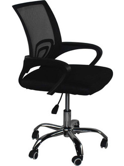 Woodwell BF2101-F Καρέκλα Γραφείου με Στήριξη Μέσης Μαύρη EO254,4FC1