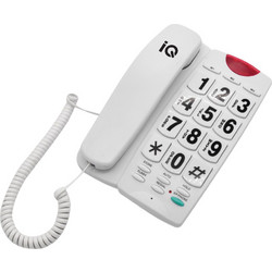 IQ DT-836 Ενσύρματο Τηλέφωνο με Ανοιχτή Ακρόαση για Ηλικιωμένους Λευκό
