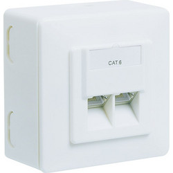 GooBay Cat.6a Universal Wall Plate White 68244