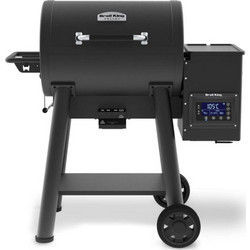 Broil King Baron Pellet 400 Μαντεμένια Ψησταριά Κάρβουνου Καπνιστήριο με Καπάκι και Ρόδες Επιφάνειας 65x45cm