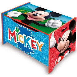 Ξύλινο Έπιπλο Μπαούλο Αποθήκευσης παιχνιδιών και Αντικειμένων με Θέμα το Mickey Mouse, από Ξύλο MDF