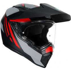 AGV AX9 Refractive Matt Carbon / Red Κράνος Μηχανής Motocross 1540gr