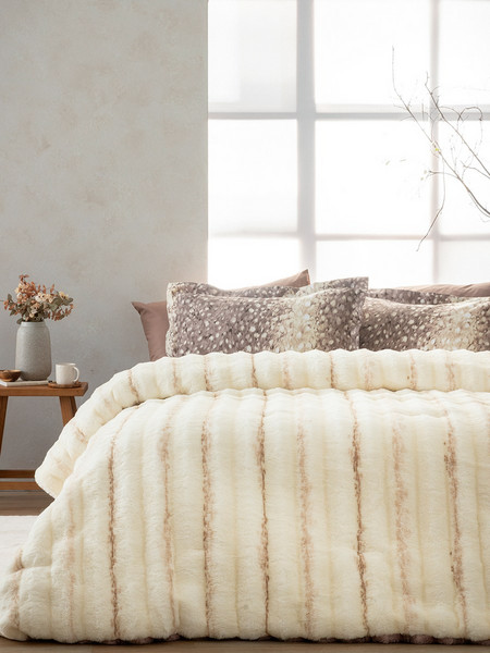 Palamaiki Κουβερτοπάπλωμα Υπέρδιπλο 220x240 Kely Ivory