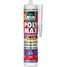 Bison - Σιλικόνη Κόλλα Polymax HighTack Express Crystal Διάφανη 300gr (25690)