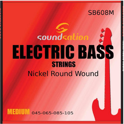 Soundsation SB608Μ Round Σετ 4 Χορδές Ηλεκτρικού Μπάσου Nickel Plated Steel 45-105" Medium Tension