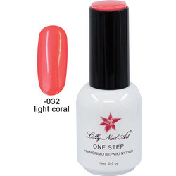Lilly Nail Art One Step Light Coral Ημιμόνιμο Βερνίκι Νυχιών 15ml