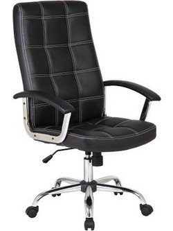 Velco Καρέκλα Γραφείου με Ανάκλιση Μαύρη 66-20057