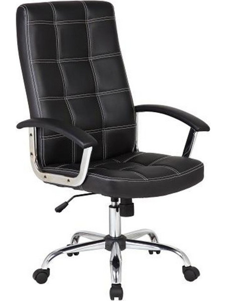 Velco Καρέκλα Γραφείου με Ανάκλιση Μαύρη 66-20057