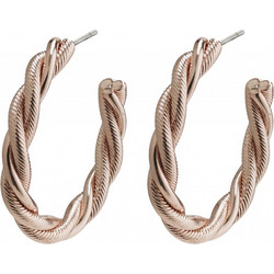 Pilgrim Γυναικεία Σκουλαρίκια Κρίκοι από Ορείχαλκο Ροζ Χρυσό 262024063