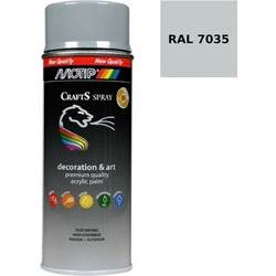 Motip Crafts Spray Σπρέι Βαφής RAL7035 Light Grey Gloss 400ml