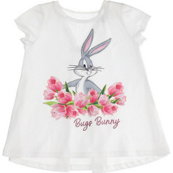 Monnalisa Svasata Tulipani Παιδικό T-Shirt Κοντομάνικο Λευκό 195612SJ-5000-0099