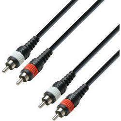 Adam Hall K3TCC0300M 3Star Series Καλώδιο Audio 2xRCA - 2xRCA 3m Μαύρο