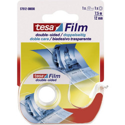 Tesa Double Sided Film & Dispenser Σελοτεϊπ Διάφανο Διπλής Όψης με Βάση 7.5m x 12mm 57912-00000