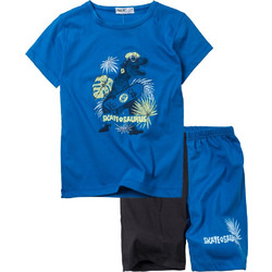 NEK T-Rex Παιδική Πιτζάμα Βαμβακερή Καλοκαιρινή Royal Blue 081022