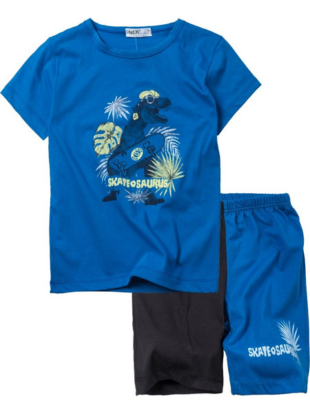 NEK T-Rex Παιδική Πιτζάμα Βαμβακερή Καλοκαιρινή Royal Blue 081022