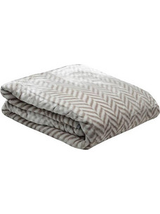 Κουβέρτα Βελουτέ Υπέρδιπλη Ζακάρ Grey Sunshine Home 220x240 cm