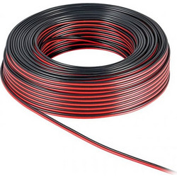 POWERTECH καλώδιο ήχου 2x 2.50mm CAB-SP006, CCA, 10m, μαύρο & κόκκινο CAB-SP006
