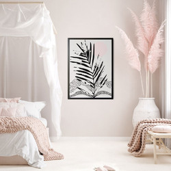 ΑΦΙΣΑ WALL-DESIGN PINK MOON 49505 (PVC/PLEXIGLASS ΜΑΥΡΗ ΚΟΡΝΙΖΑ) 40x60cm