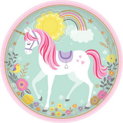 ΧΑΡΤΙΝΑ ΠΙΑΤΑ 23 εκ. 8 τεμ. MAGICAL UNICORN (M551929-66)