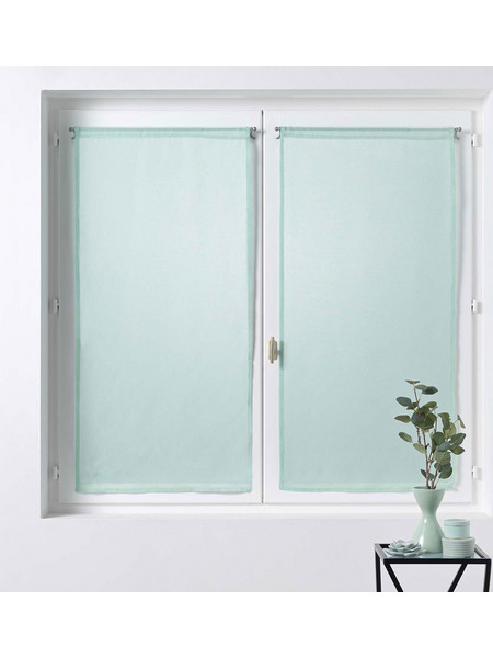 Spitishop Σετ Κουρτίνες Παραθύρου με Τούνελ 60x120 Sandra 1627027 Menthe