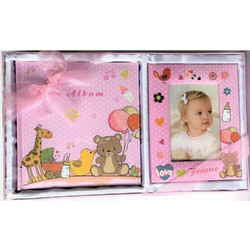 Κορνίζα Με Άλμπουμ Παιδικό (Σετ 2Τμχ) YM534240203 Pink Max Home