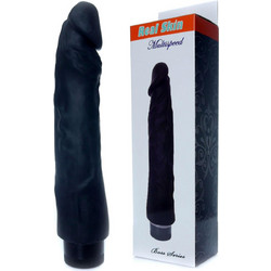 Boss Series Real Skin Vibrator Ρεαλιστικός Δονητής 22cm Μαύρος