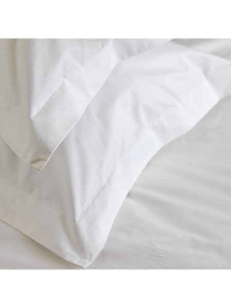 Σεντόνι White Plain White Palamaiki Ημίδιπλο 100% Βαμβακερό Περκάλι