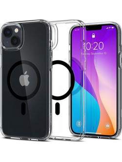Spigen Ultra Hybrid Back Cover with MagSafe Transparent / Black (iPhone 14)