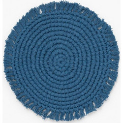Σουπλά Vera LBTCAVERA38AZU Φ38cm Blue Calma House 100% Βαμβάκι