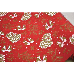 Ύφασμα πολυεστέρας Christmas Elegant κόκκινο 50 cm X 5 m