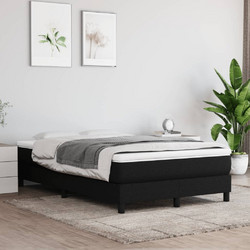 vidaXL Κρεβάτι Boxspring Υφασμάτινο με Στρώμα Μαύρο 120x200cm 3144063
