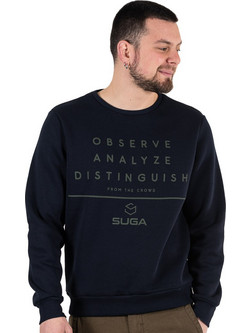 Suga Ανδρικό Φούτερ με Κουκούλα & Τσέπες Navy Μπλε 3603