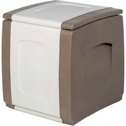 Μπαούλο Πλαστικό Μικρό Compact Καφέ Homeplast