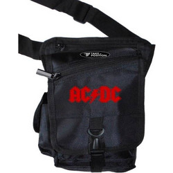 Takeposition Darko ACDC Τσαντάκι μέσης μηρού με έχτρα πουγκί νερού, 27Y x 17Π x 7Β, Μαύρο, 962-7500