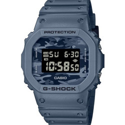 Casio G-Shock Ψηφιακό Ανδρικό Ρολόι Χρονογράφος με Μπλε Καουτσούκ Λουράκι DW-5600CA-2ER