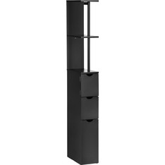 HOMCOM Στήλη Μπάνιου Δαπέδου Ξύλινη 834-114V00BK