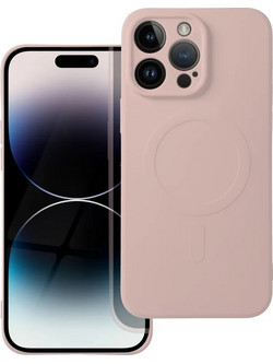 Silicone Mag Cover (5903396179105) θήκη για IPHONE 14 PRO MAX, ροζ